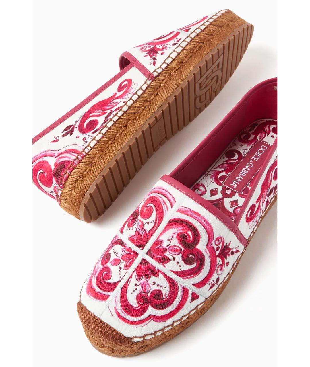 DOLCE&GABBANA Фуксия текстильные эспадрильи, фото 3