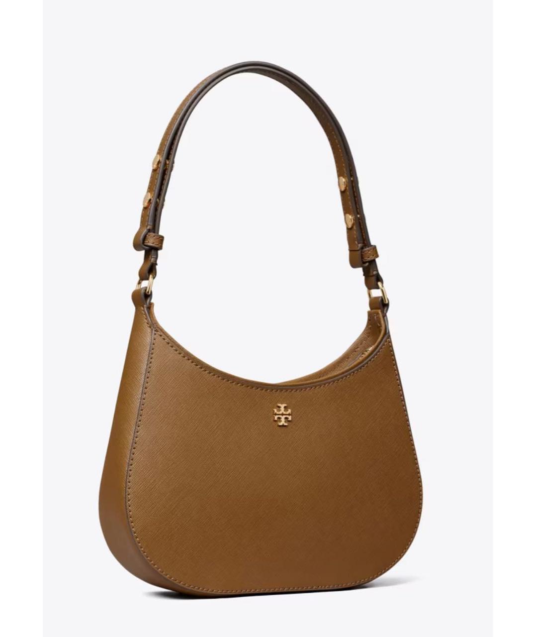 TORY BURCH Коричневая кожаная сумка с короткими ручками, фото 2