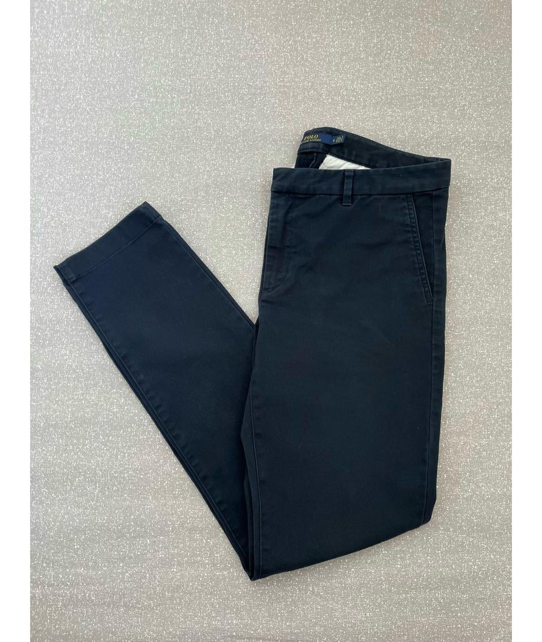 POLO RALPH LAUREN Темно-синие хлопковые брюки узкие, фото 2