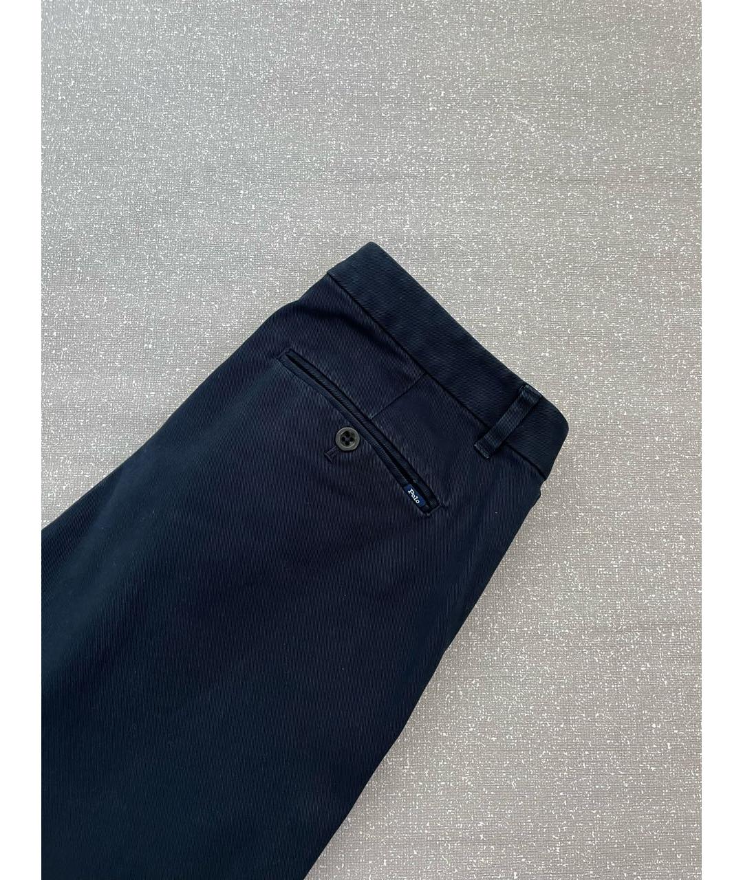 POLO RALPH LAUREN Темно-синие хлопковые брюки узкие, фото 3