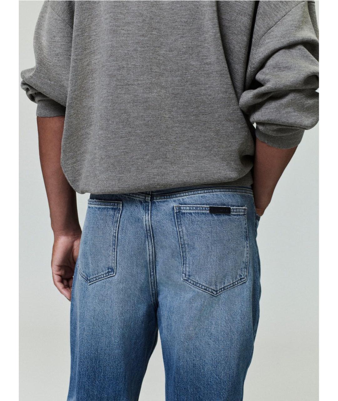 FEAR OF GOD ESSENTIALS Синие хлопковые прямые джинсы, фото 4