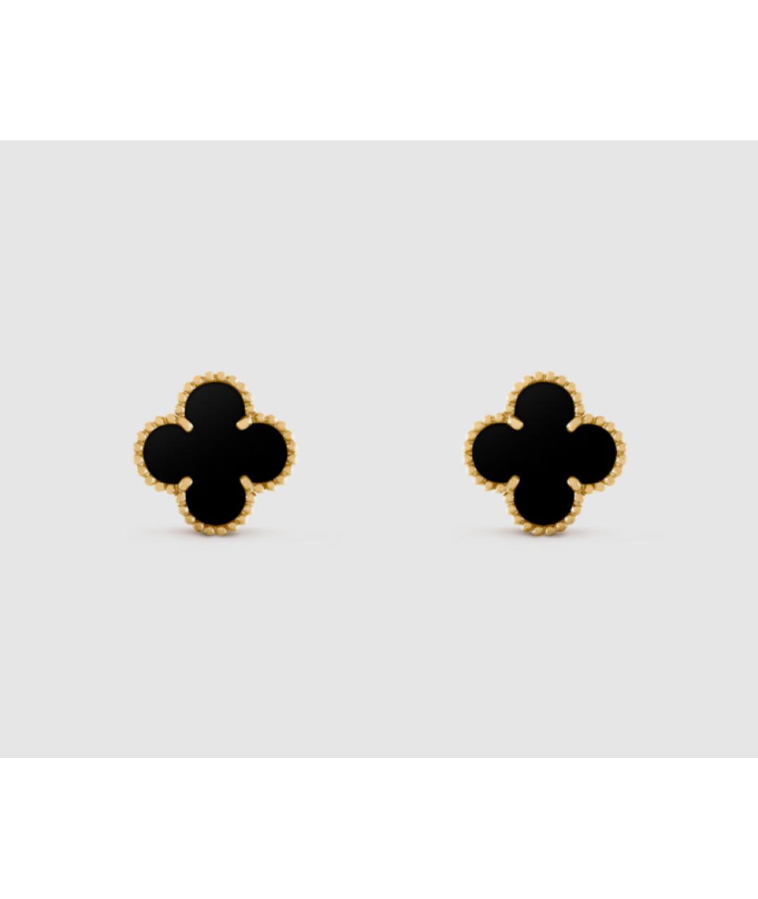 VAN CLEEF & ARPELS Черные серьги из желтого золота, фото 9