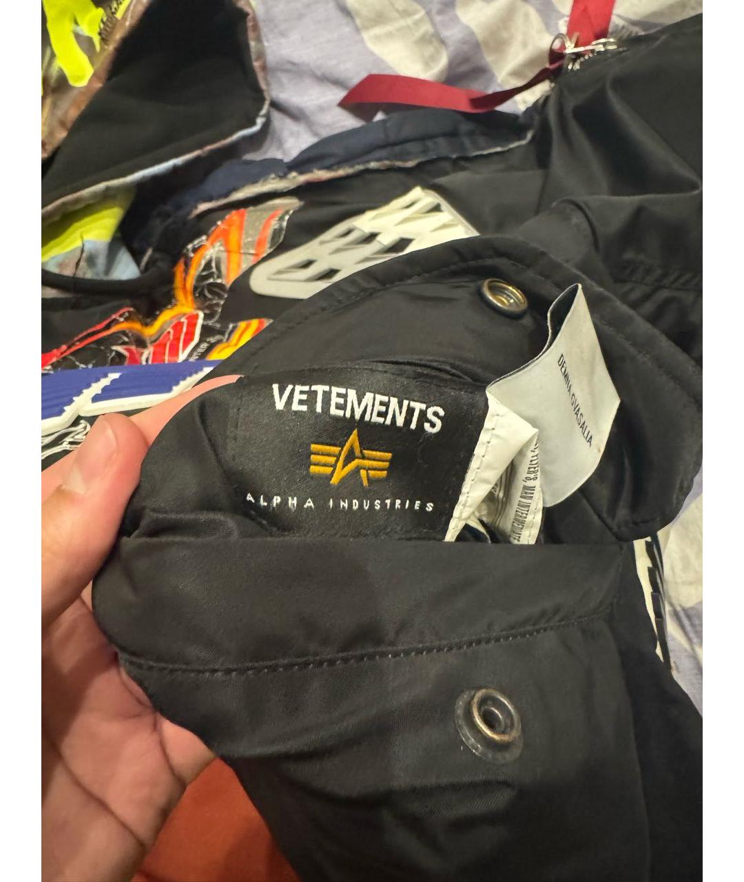 VETEMENTS Черная хлопковая куртка, фото 6