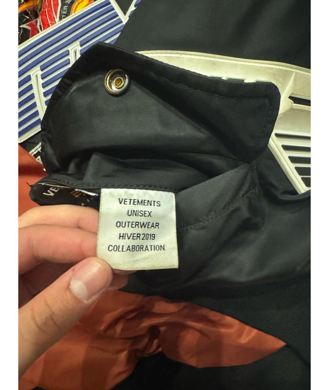 VETEMENTS Черная хлопковая куртка, фото 7