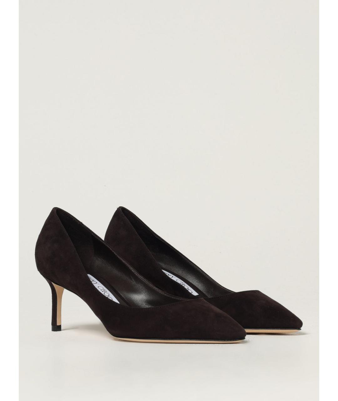 JIMMY CHOO Коричневые замшевые туфли, фото 2