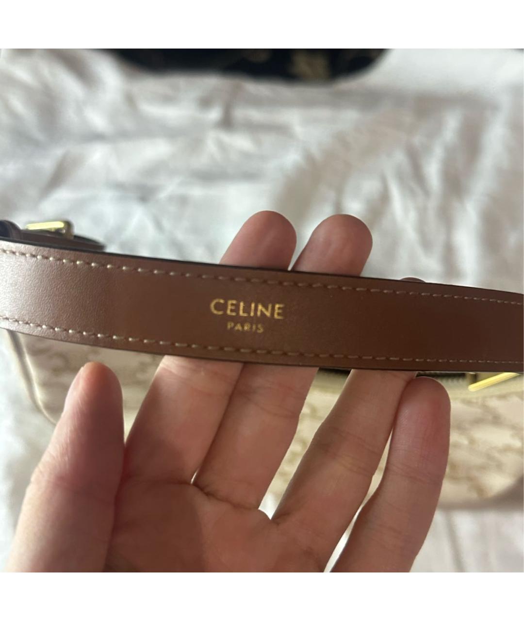 CELINE Бежевая сумка через плечо, фото 8