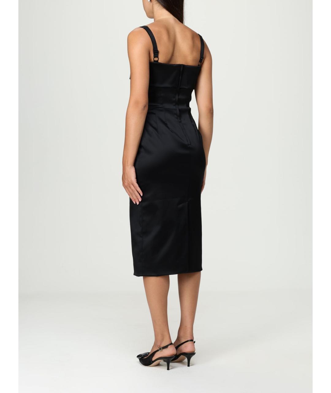 DOLCE&GABBANA Черное ацетатное платье, фото 4