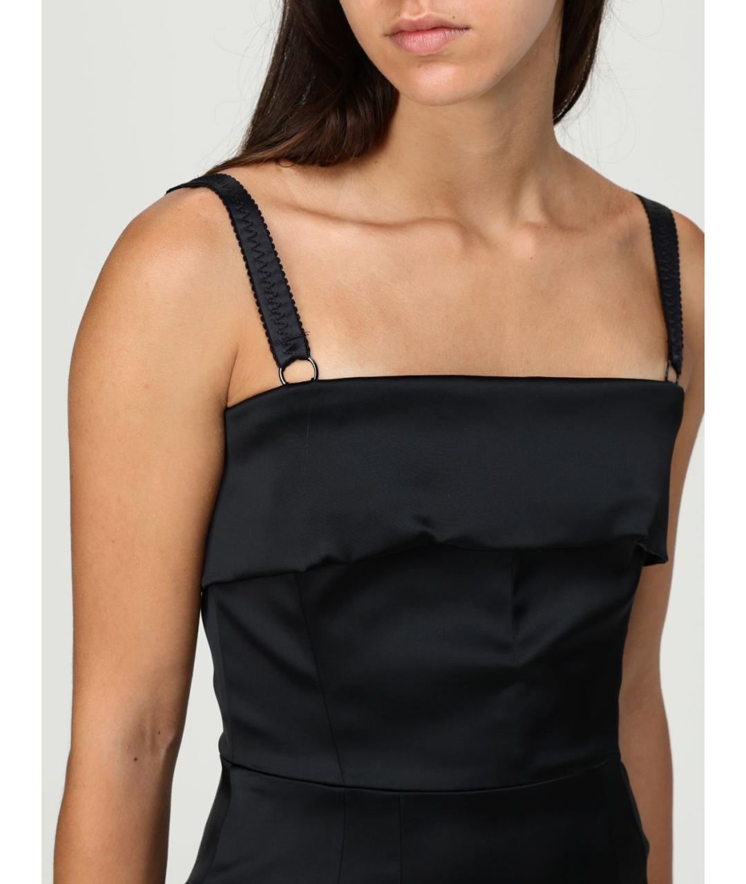 DOLCE&GABBANA Черное ацетатное платье, фото 6