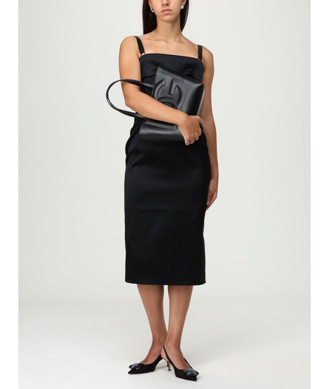 DOLCE&GABBANA Черное ацетатное платье, фото 3