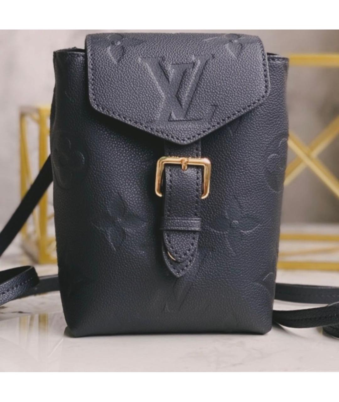 LOUIS VUITTON Черный кожаный рюкзак, фото 4