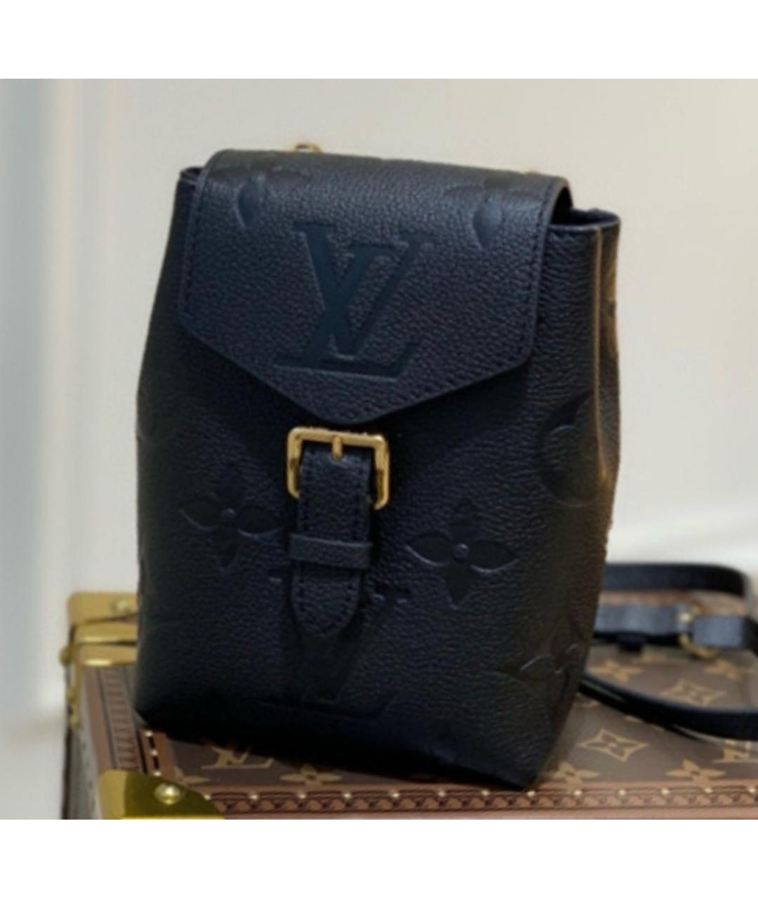 LOUIS VUITTON Черный кожаный рюкзак, фото 3