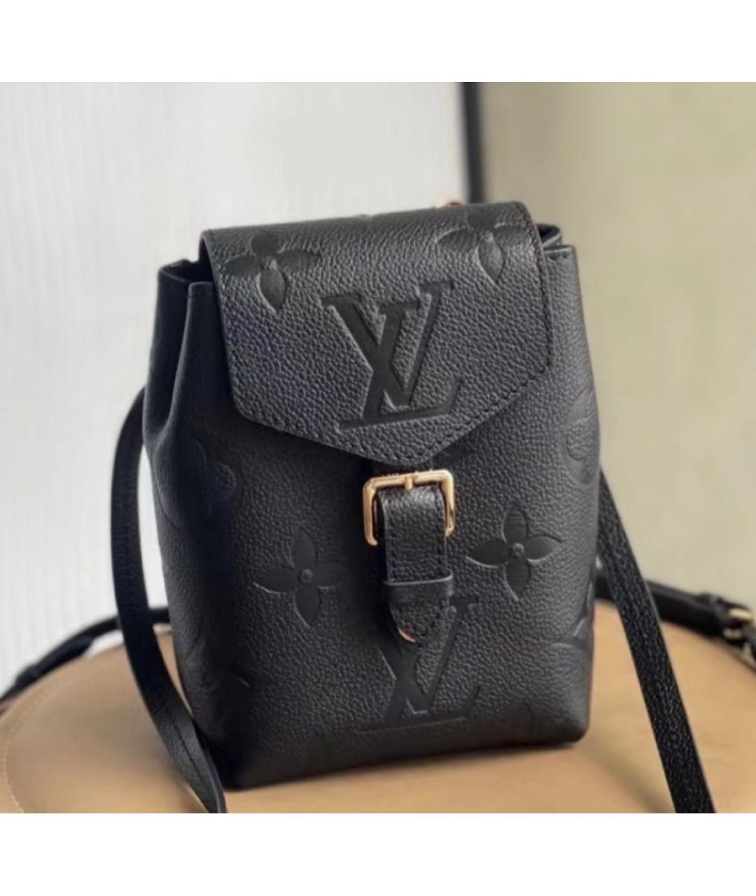 LOUIS VUITTON Черный кожаный рюкзак, фото 2