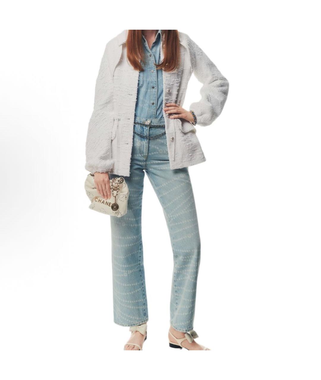 CHANEL Голубые прямые джинсы, фото 4