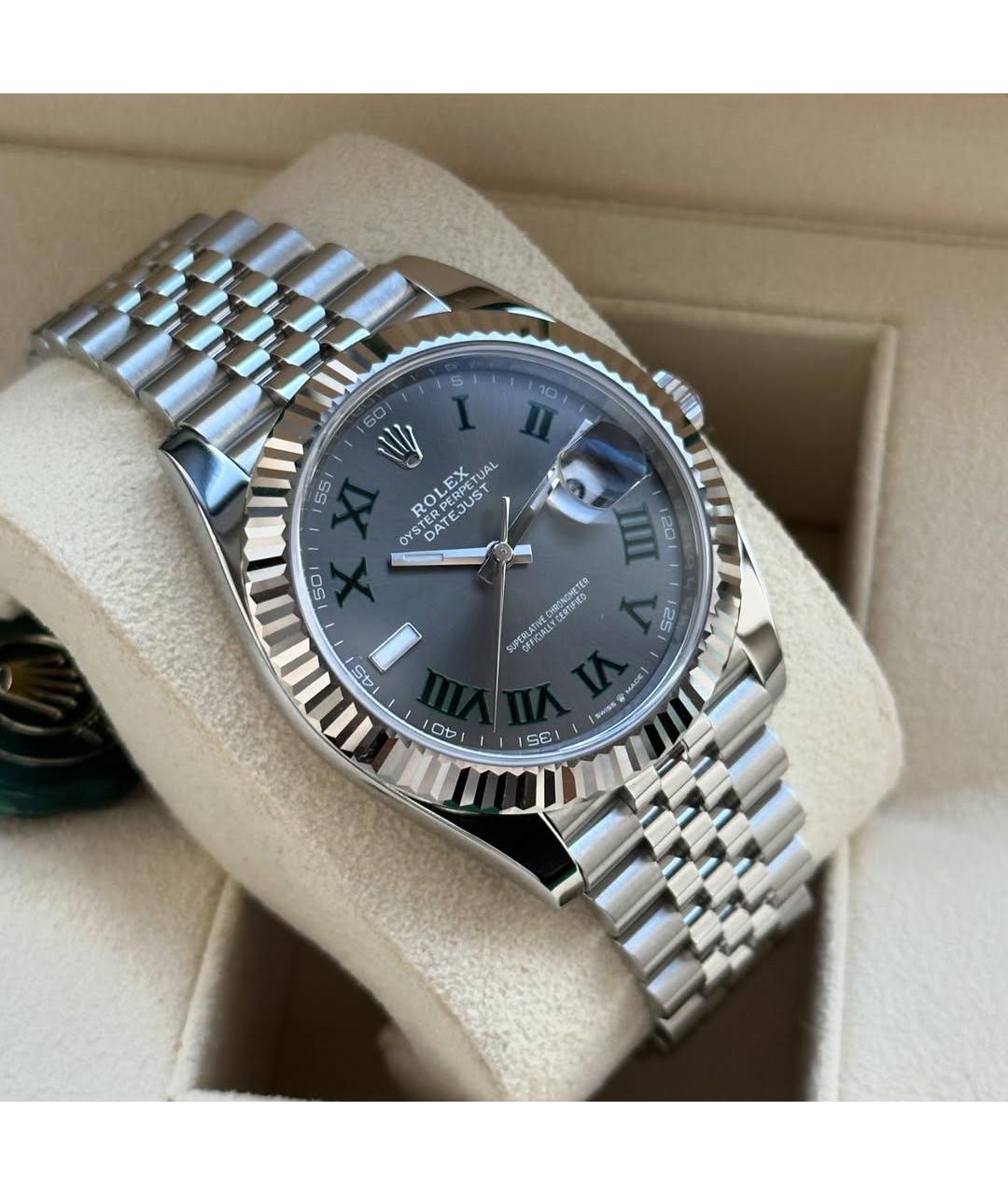 ROLEX Серебряные часы из белого золота, фото 4