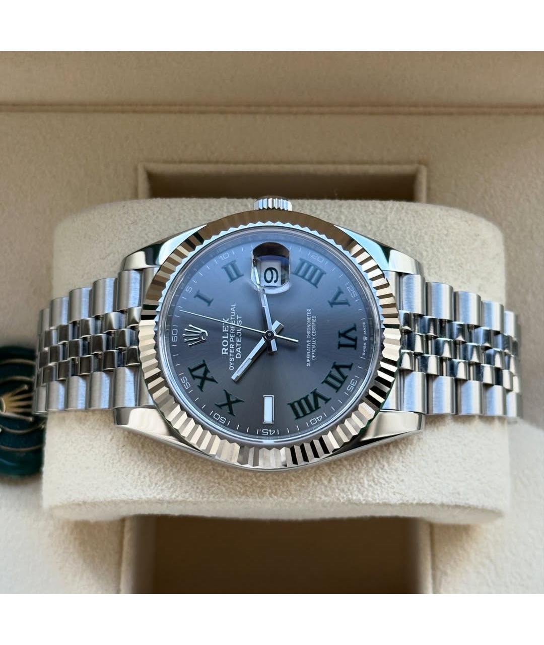 ROLEX Серебряные часы из белого золота, фото 5