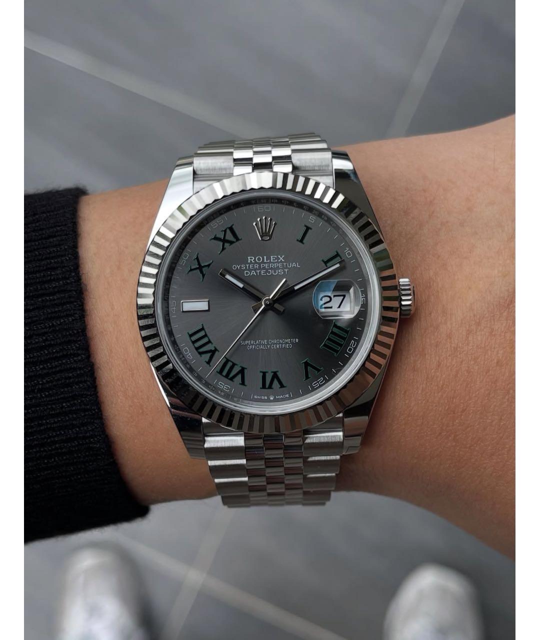ROLEX Серебряные часы из белого золота, фото 8