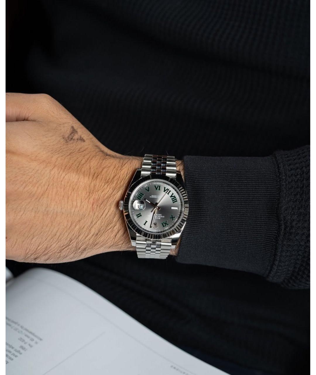 ROLEX Серебряные часы из белого золота, фото 7