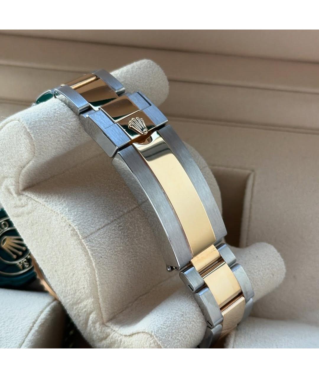 ROLEX Синие часы из желтого золота, фото 6