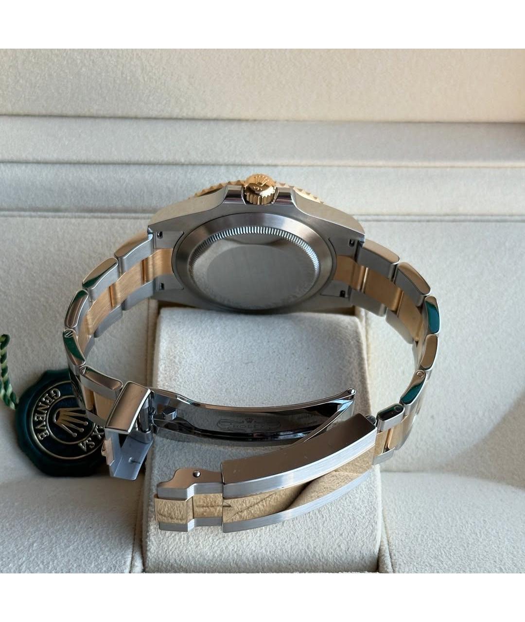 ROLEX Синие часы из желтого золота, фото 7