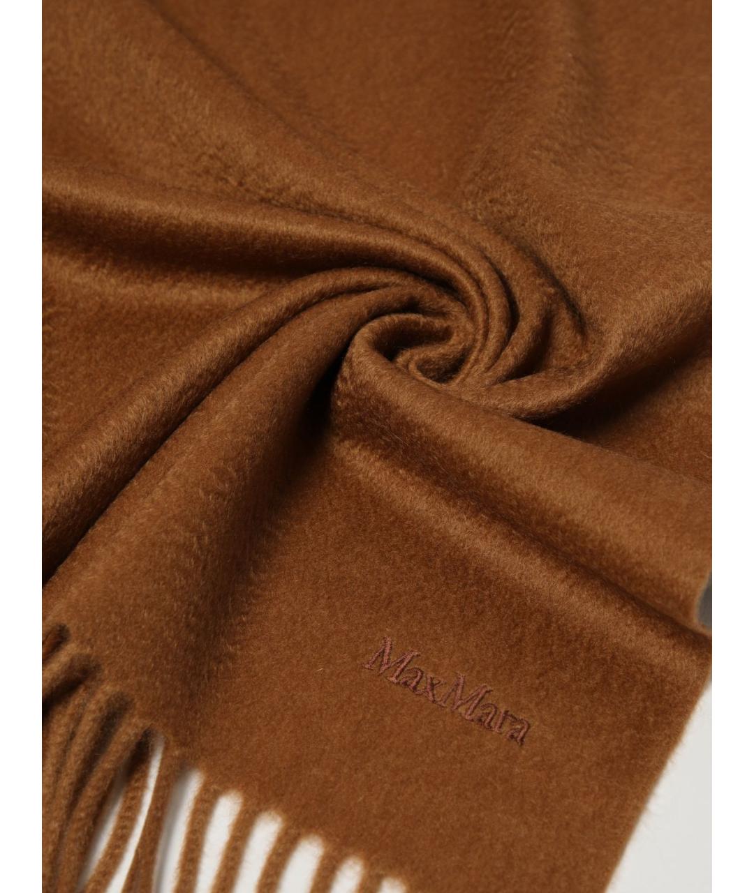 MAX MARA Коричневый шарф, фото 3