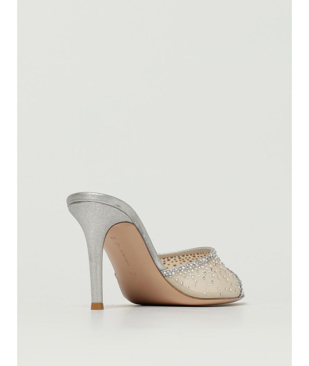 GIANVITO ROSSI Серебряные мюли, фото 3