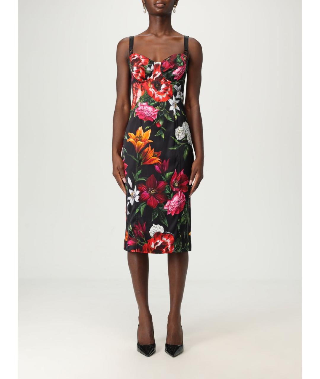 DOLCE&GABBANA Мульти вискозное платье, фото 2