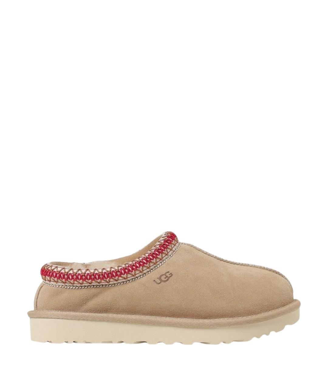UGG AUSTRALIA Бежевые кожаные сабо, фото 1