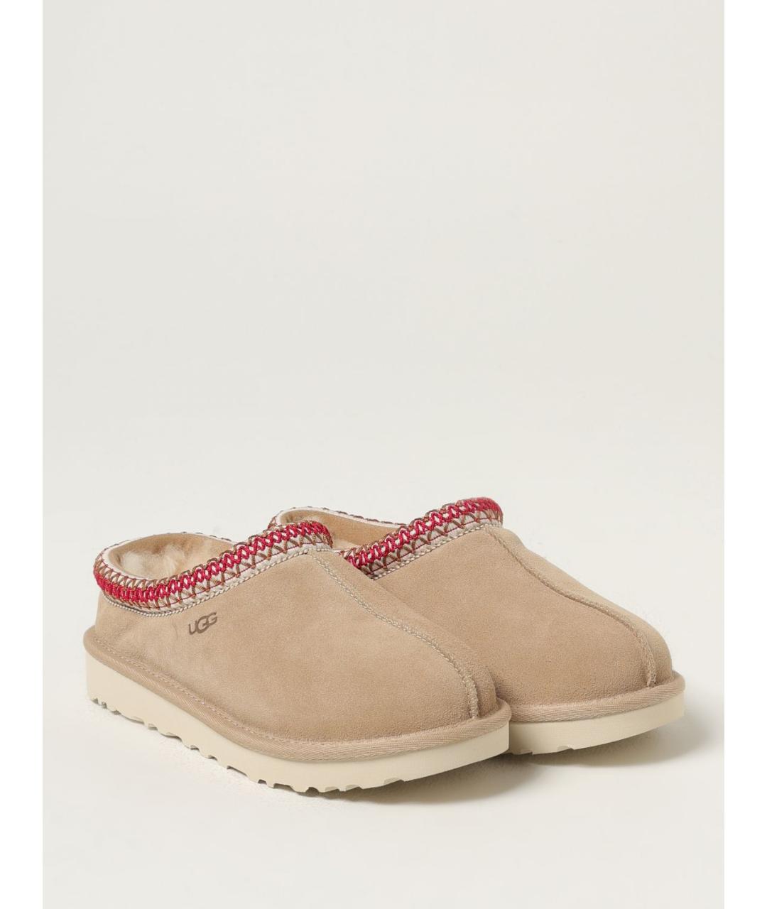 UGG AUSTRALIA Бежевые кожаные сабо, фото 2