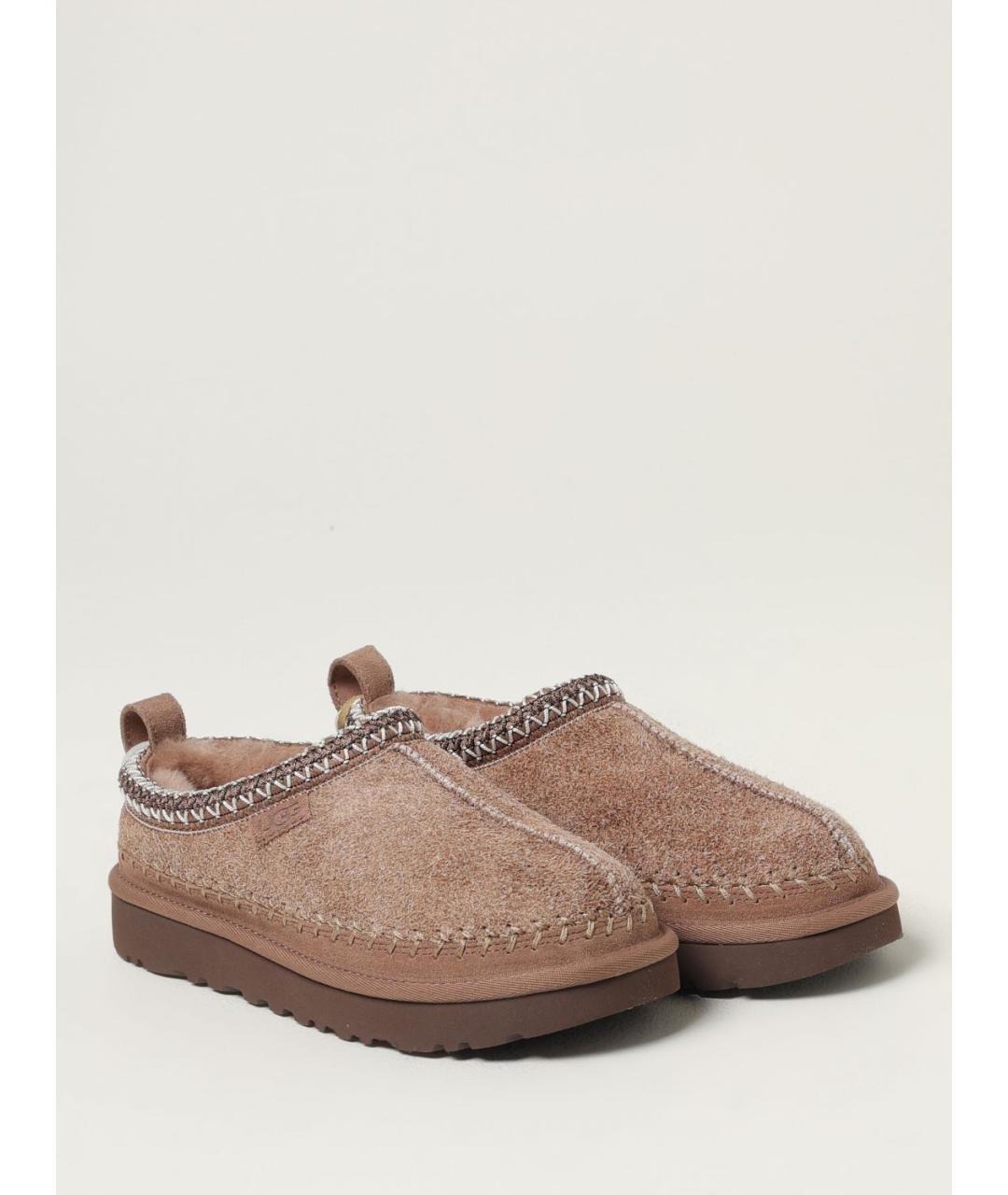 UGG AUSTRALIA Бежевые кожаные сабо, фото 2