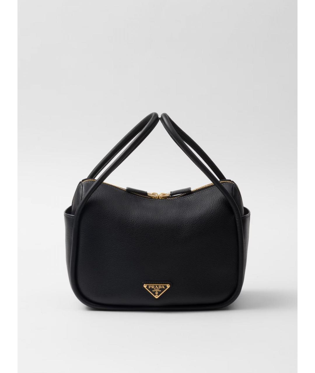 PRADA Черная кожаная сумка тоут, фото 3