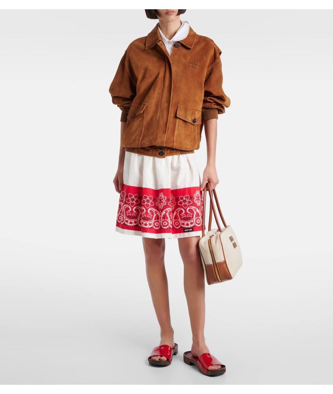 MIU MIU Коричневая замшевая куртка, фото 7