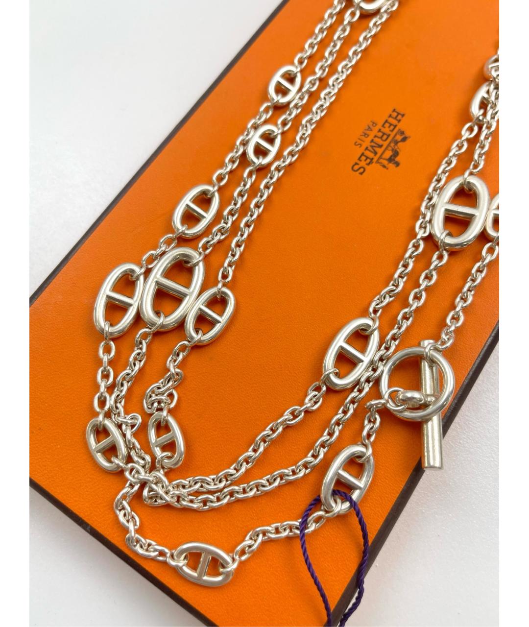 HERMES Серебряное серебряное колье, фото 4