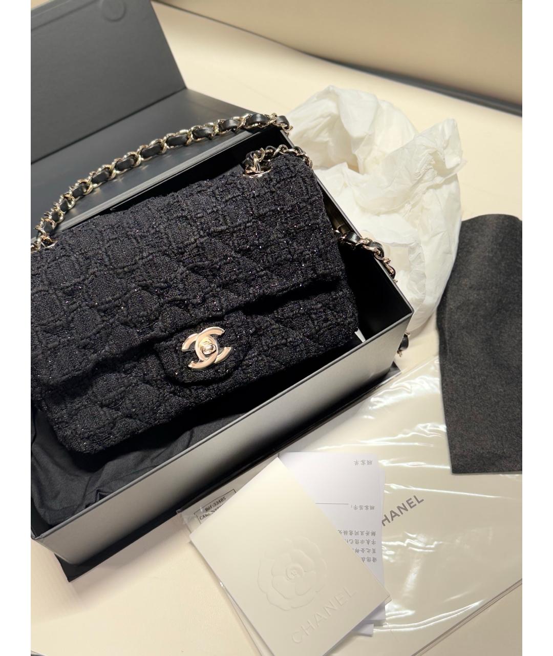 CHANEL Черная тканевая сумка через плечо, фото 2