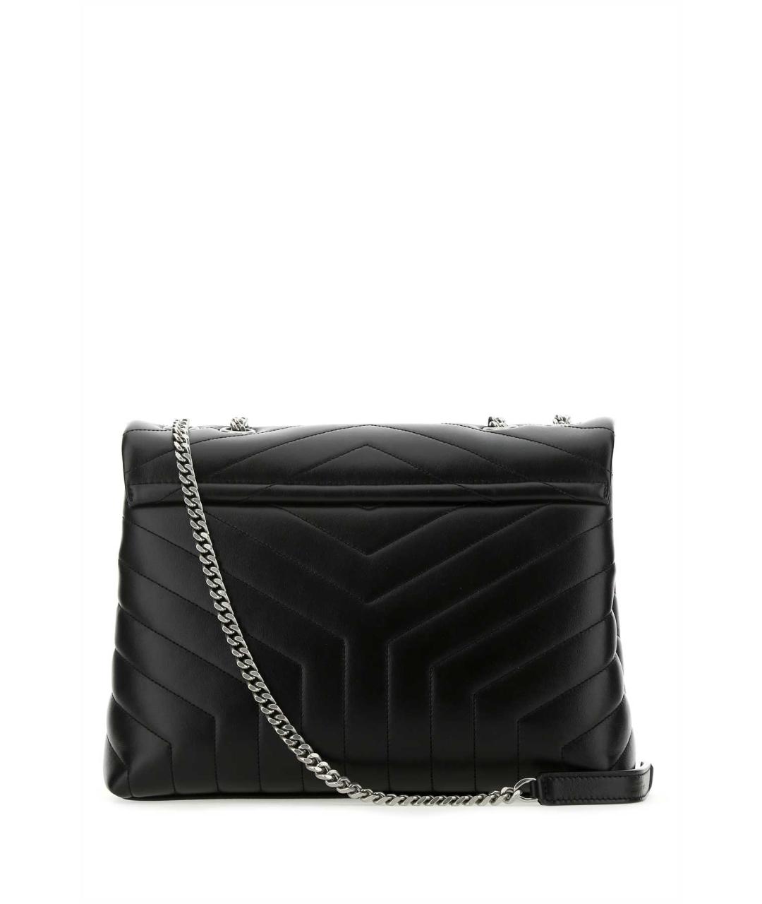 SAINT LAURENT Черная кожаная сумка через плечо, фото 3