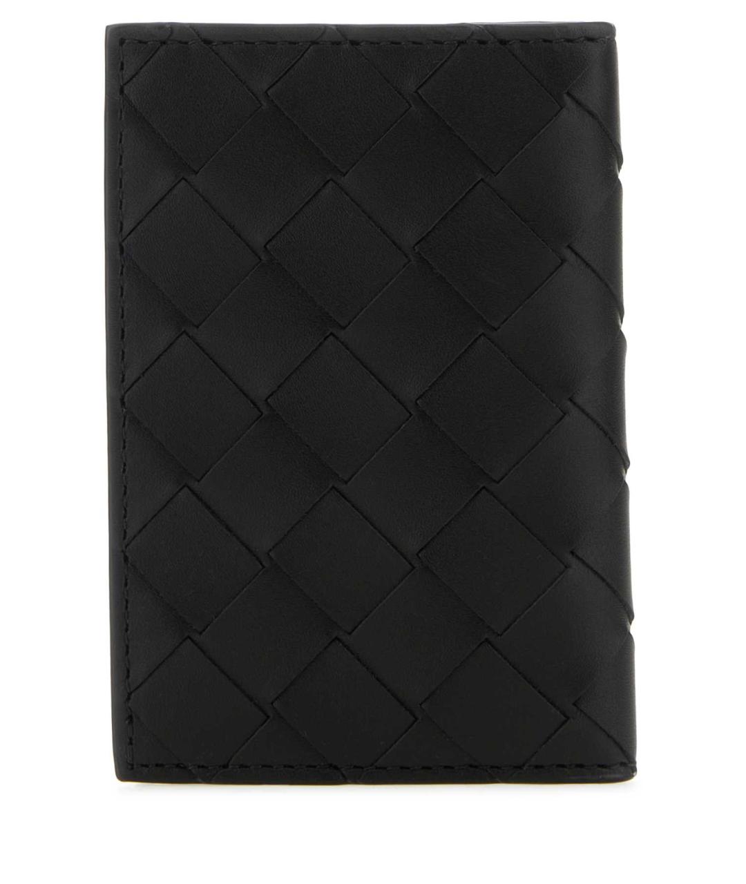 BOTTEGA VENETA Черный кожаный кошелек, фото 3