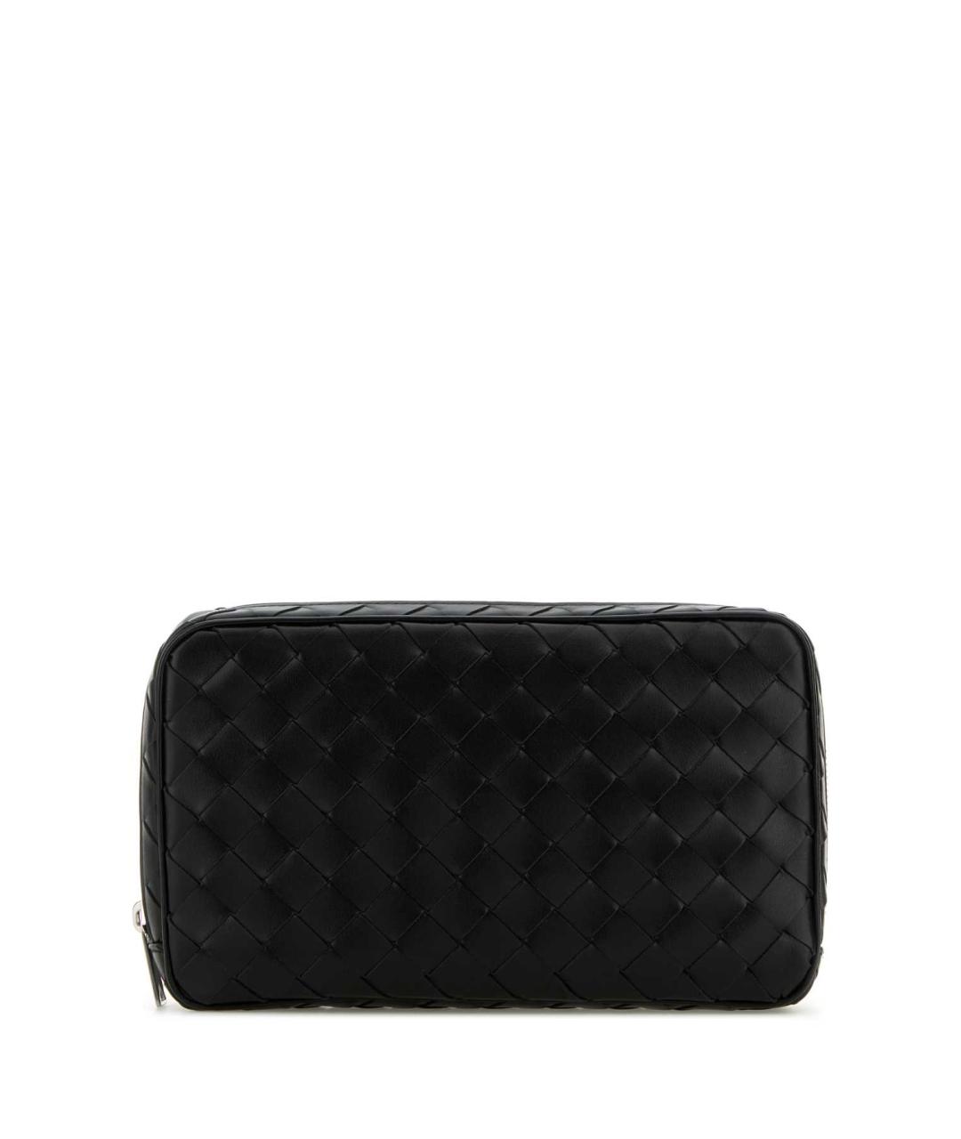 BOTTEGA VENETA Черная кожаная барсетка, фото 1