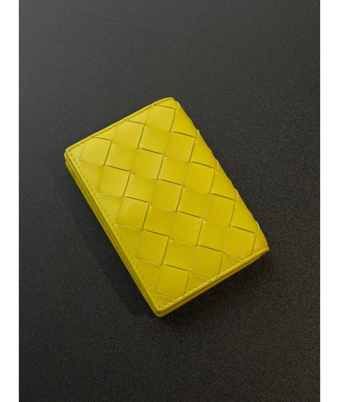 BOTTEGA VENETA Зеленый кожаный кошелек, фото 5