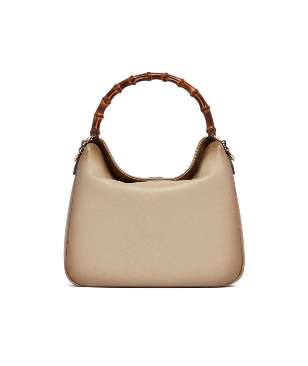 GUCCI Бежевая кожаная сумка через плечо, фото 5