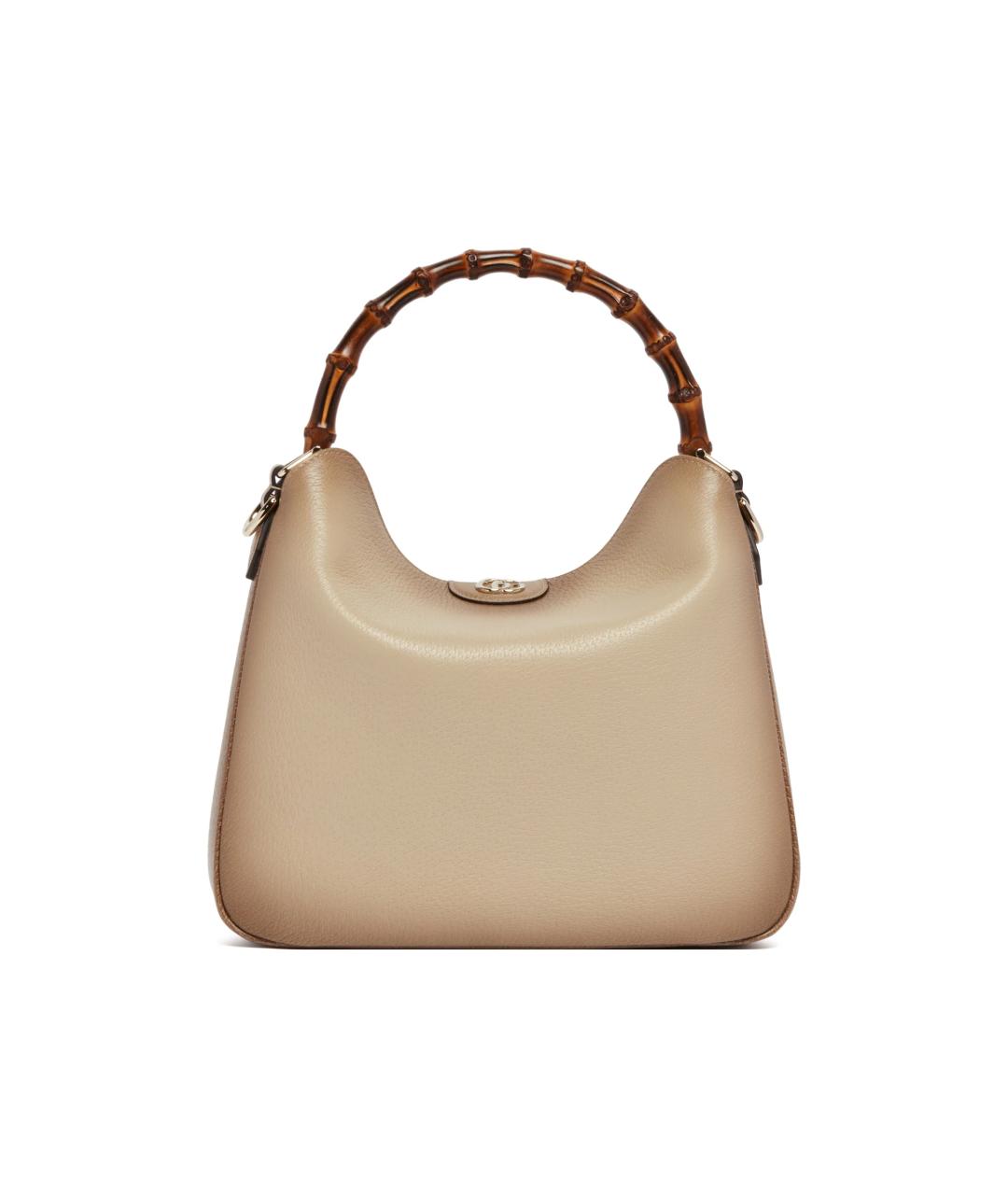 GUCCI Бежевая кожаная сумка через плечо, фото 1