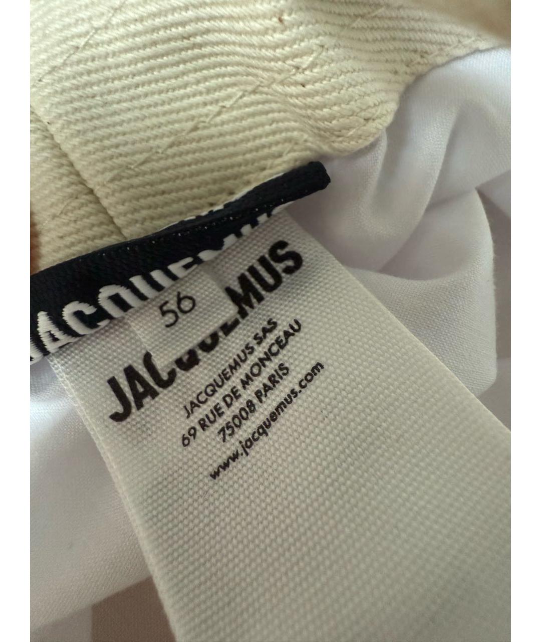 JACQUEMUS Бежевая хлопковая панама, фото 7