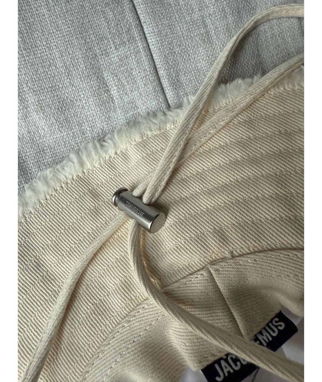 JACQUEMUS Бежевая хлопковая панама, фото 5