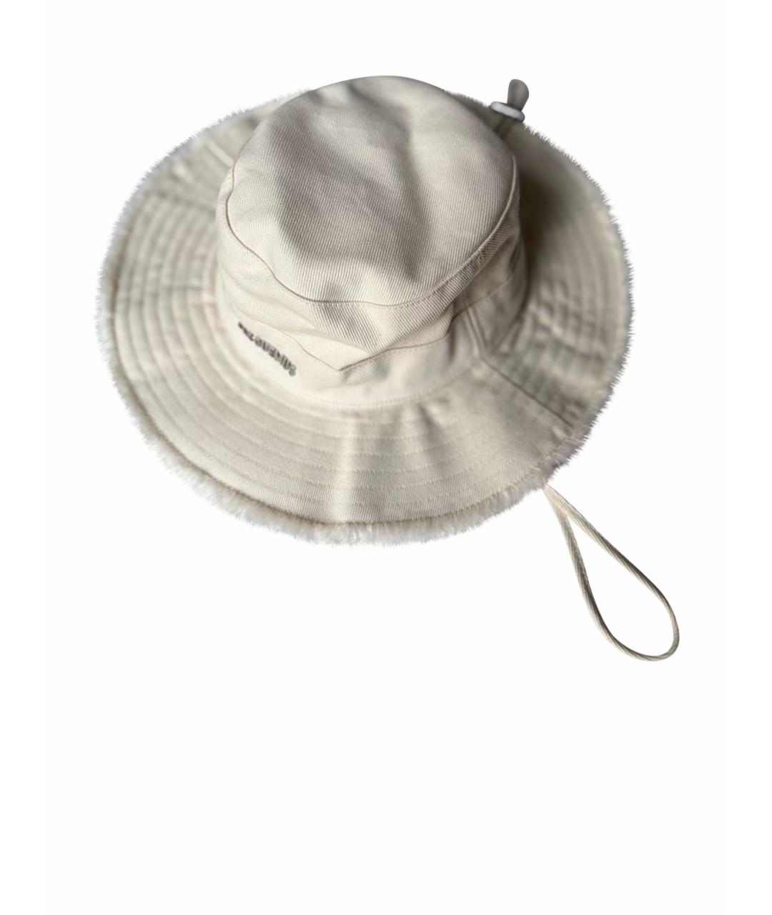 JACQUEMUS Бежевая хлопковая панама, фото 1