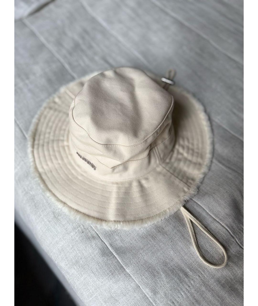 JACQUEMUS Бежевая хлопковая панама, фото 8