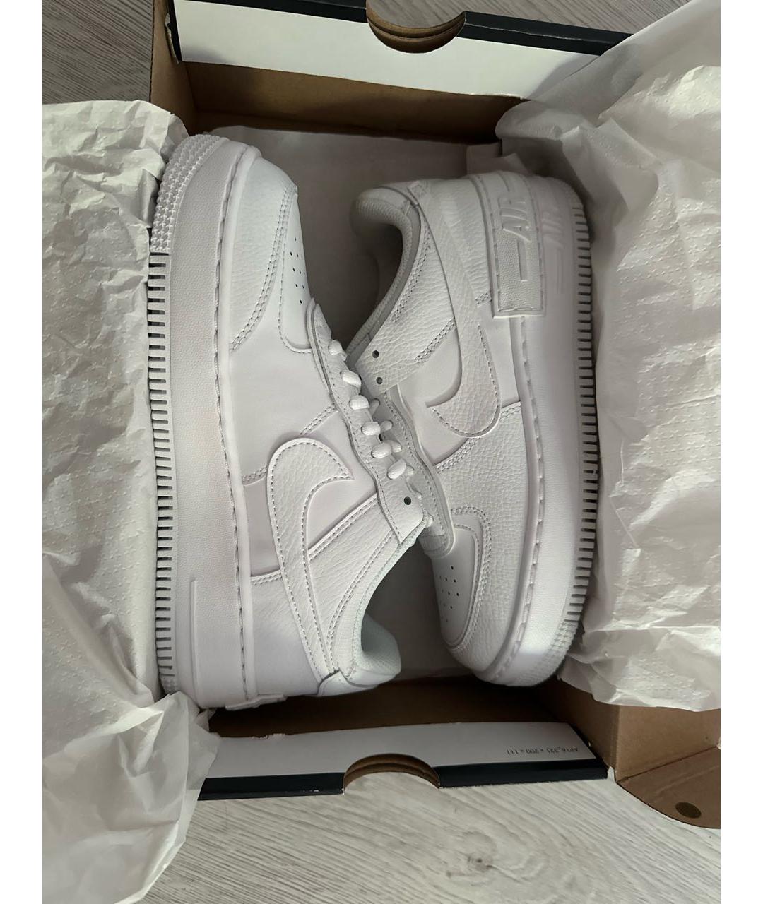 NIKE Белые кроссовки из искусственной кожи, фото 6