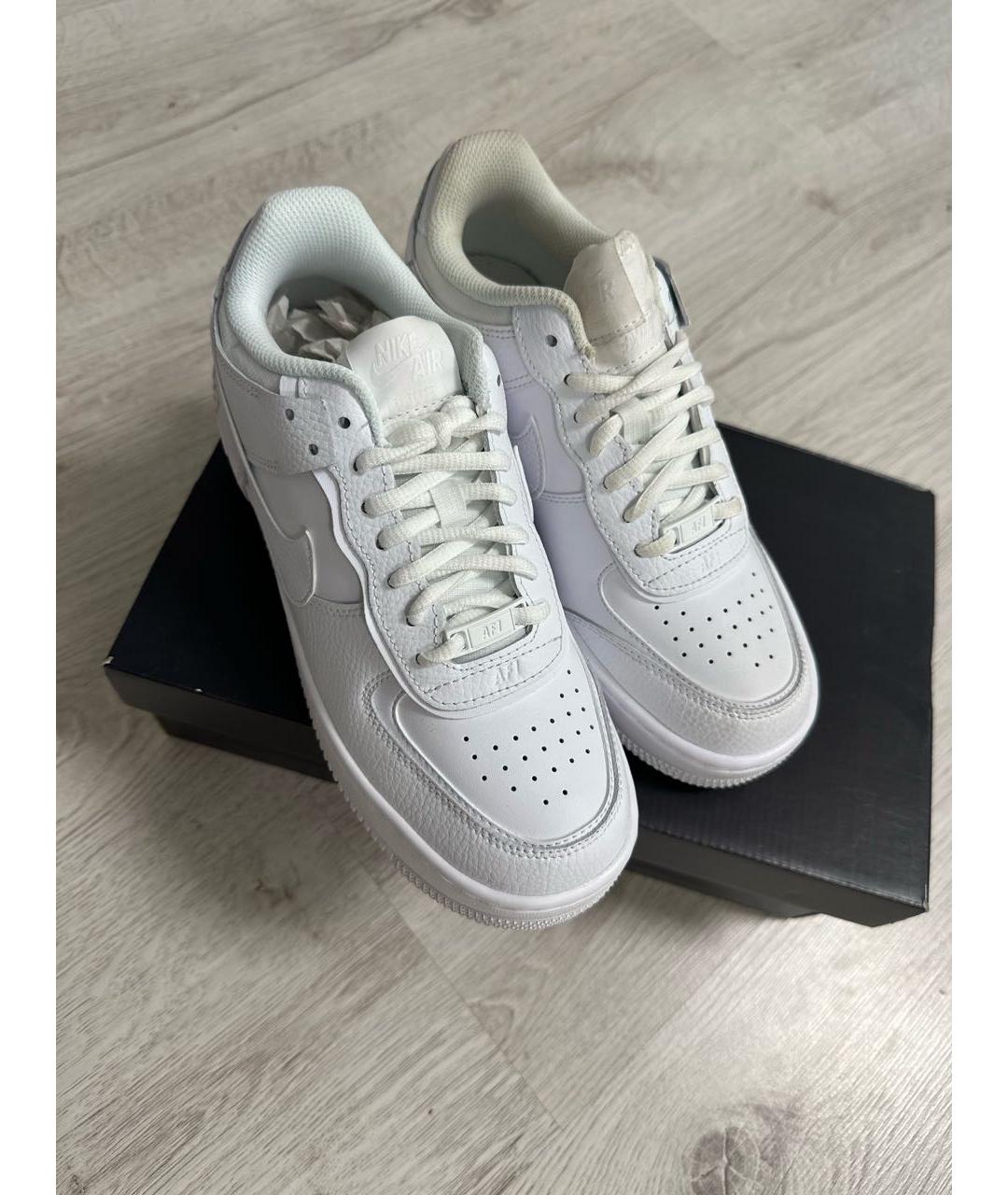 NIKE Белые кроссовки из искусственной кожи, фото 7