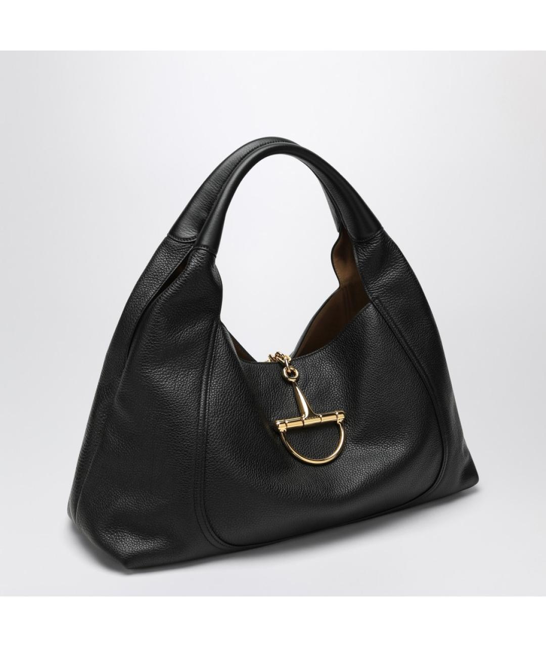 GUCCI Черная кожаная сумка через плечо, фото 2