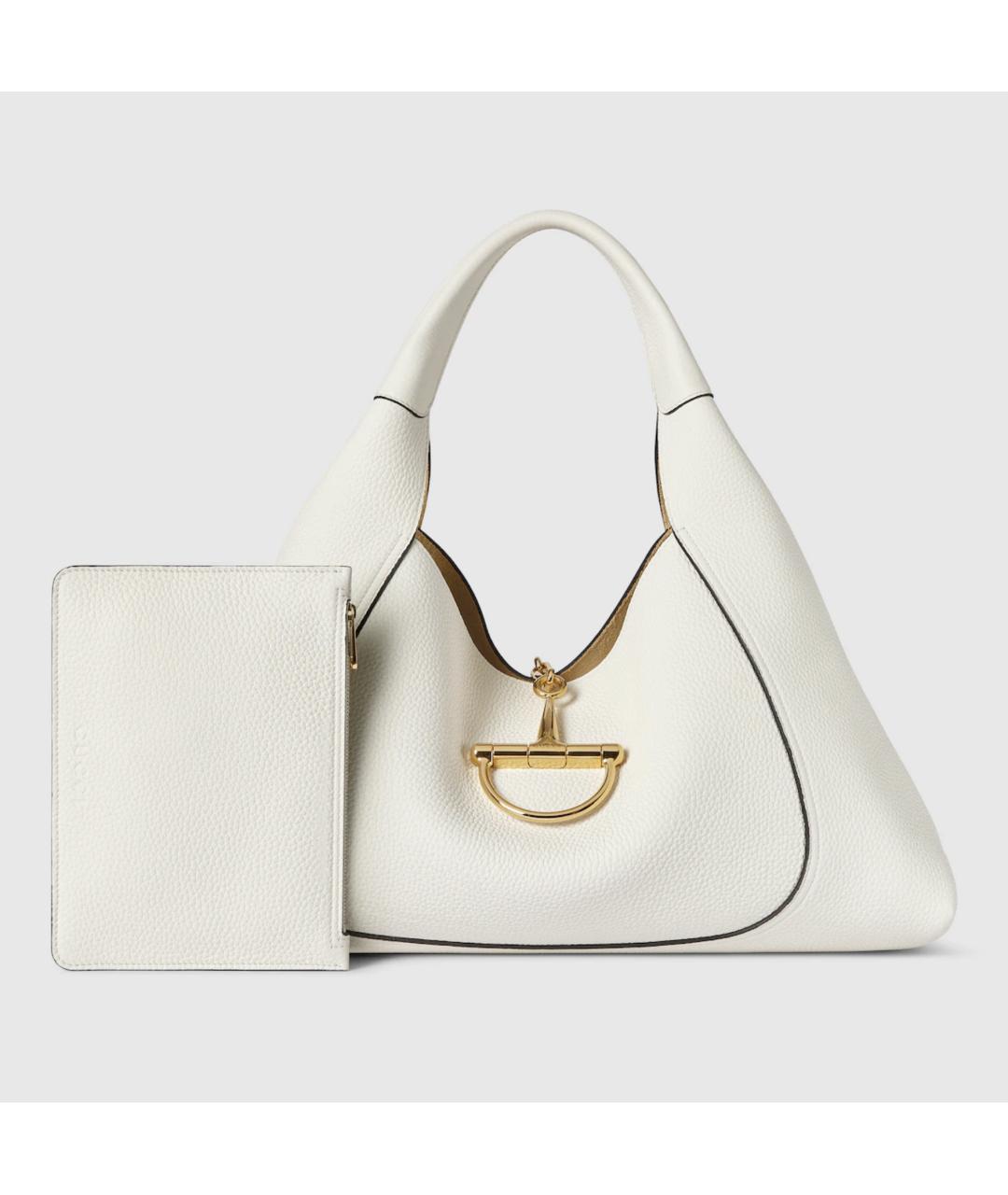 GUCCI Белая кожаная сумка через плечо, фото 4