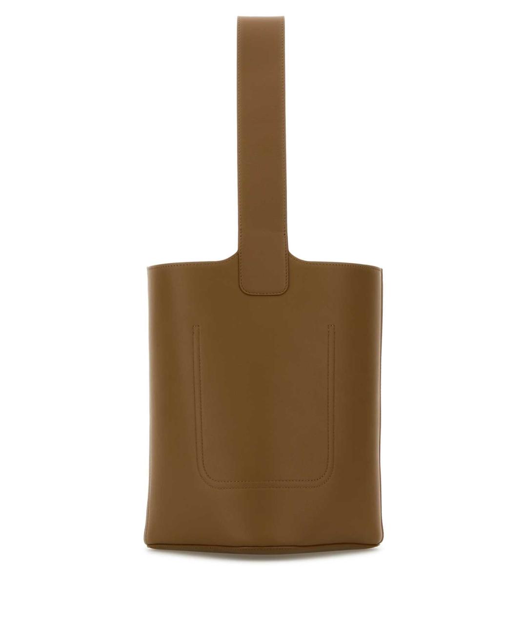 LOEWE Коричневая кожаная сумка через плечо, фото 3