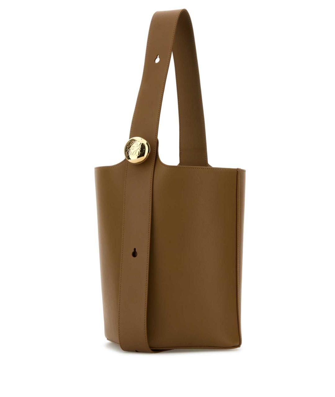 LOEWE Коричневая кожаная сумка через плечо, фото 2