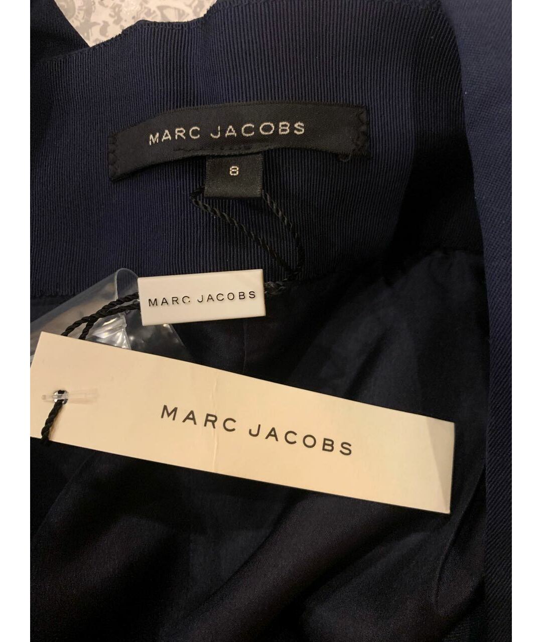 MARC JACOBS Темно-синяя шерстяная юбка миди, фото 3